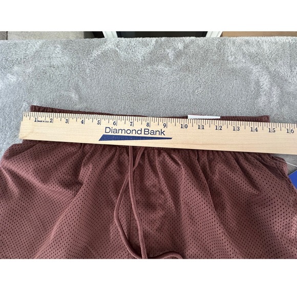 NBA Brown Mesh Athletic Basketball Shorts with Pockets - Picture 5 of 8